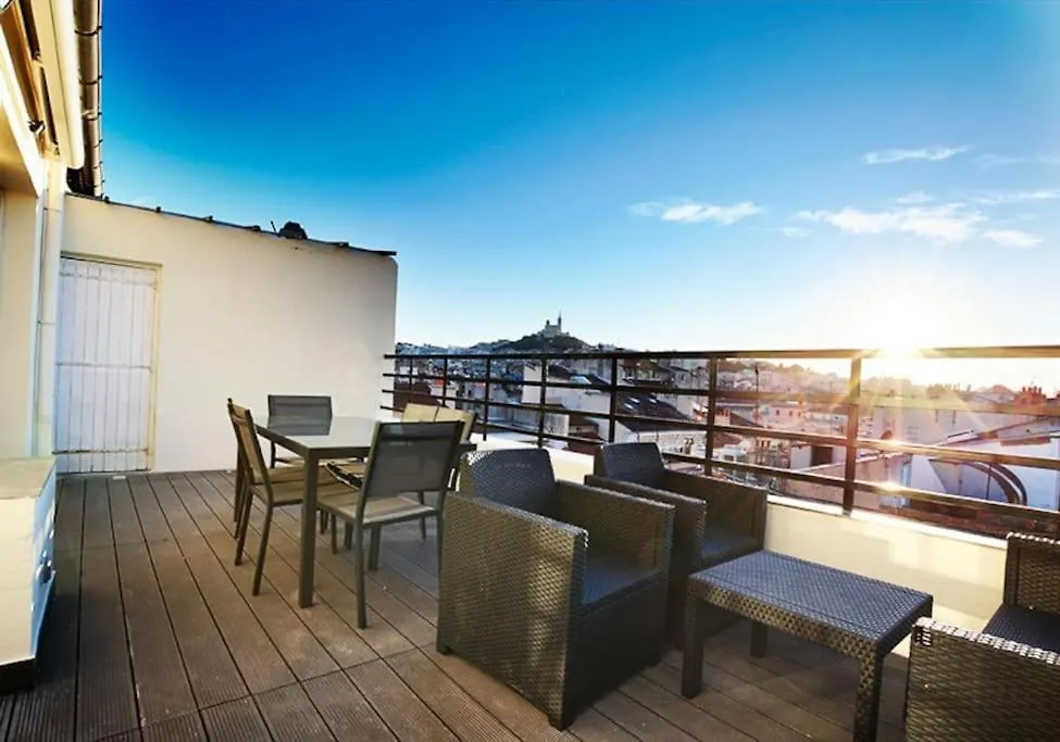 Lägenhet Superbe Appartement Grande Terrasse Vue Notre Dame Marseille Frankrike